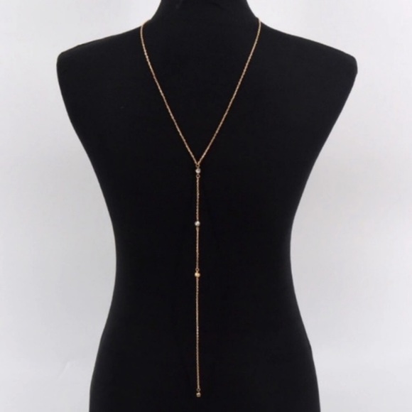 ✨3 for $20 sale✨ Long Crystal Drop Necklace - Picture 3 of 4